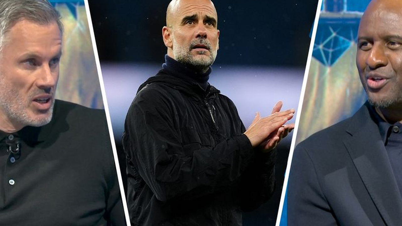 Pep Guardiola på Manchester Citys sidelinje